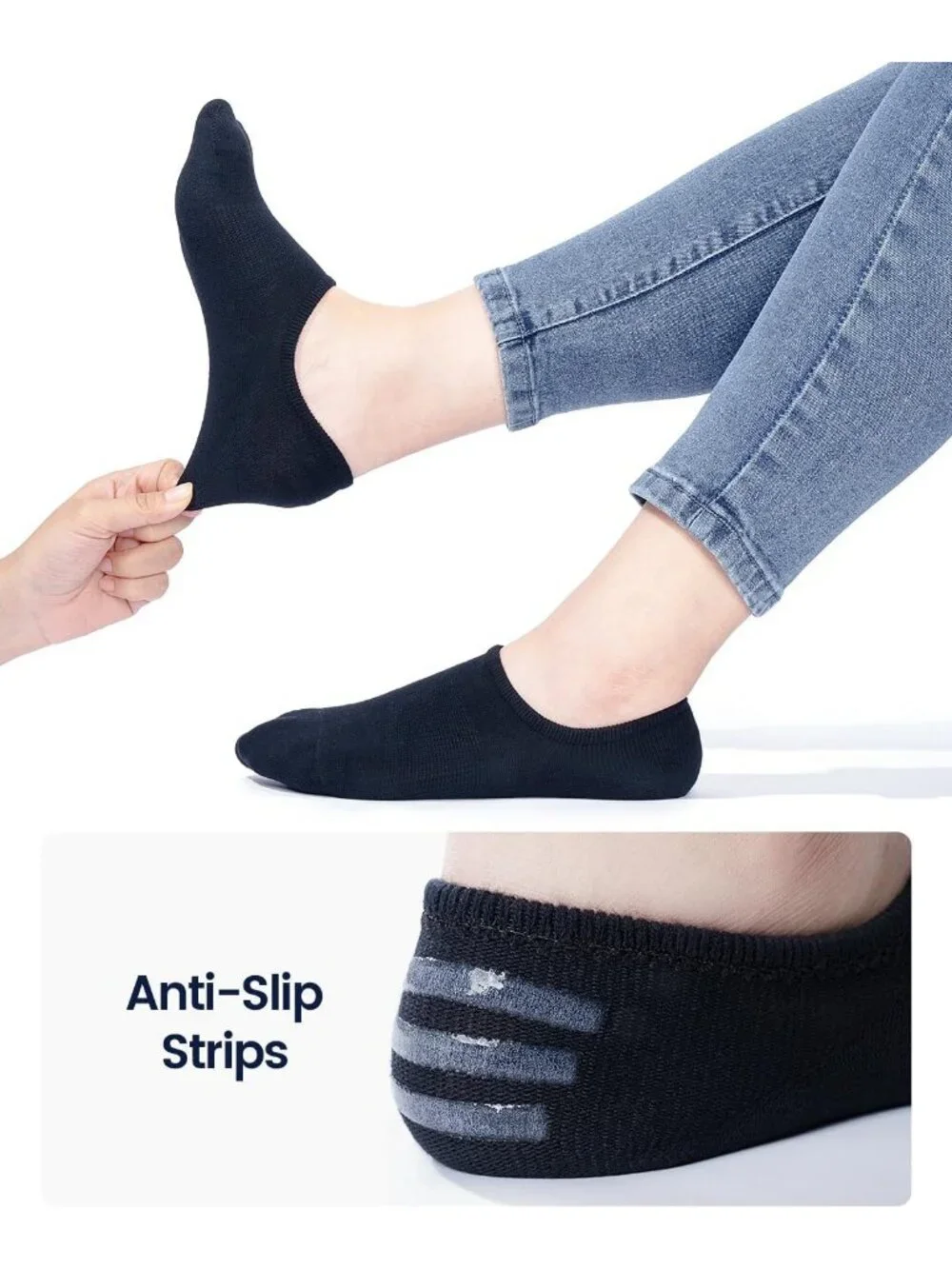 10 Pairs No Show Socks for Women - Low Cut, Anti-Slip Athletic & Casual Wear